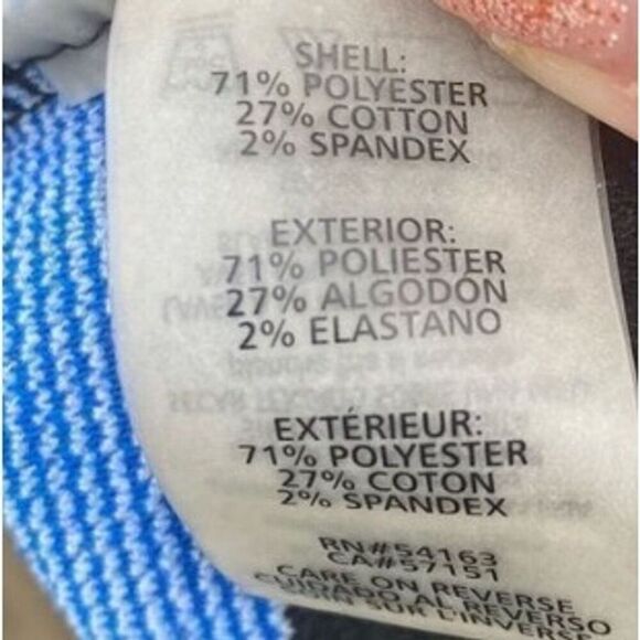 Karl Lagerfeld Paris Front Pockets Striped Textured Top L Multicolor Nautical - Picture 5 of 5